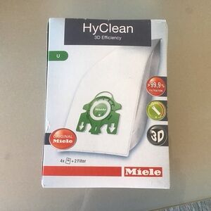 NEW Miele Hy Clean 3D Efficiency 4 Bags + 2 Filters Type U U7 S7000 to S7999 NIB
